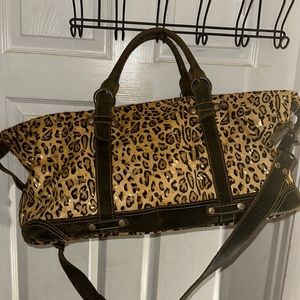 Myra Bag leopard print duffel bag